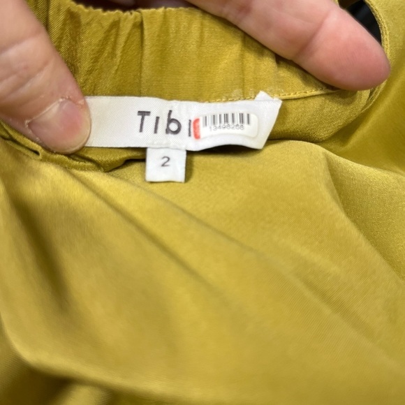 Tibi Eco Yellow Silk Halter Neckline Sleeveless Swingy Dress‎ Sz 2 - Picture 12 of 16